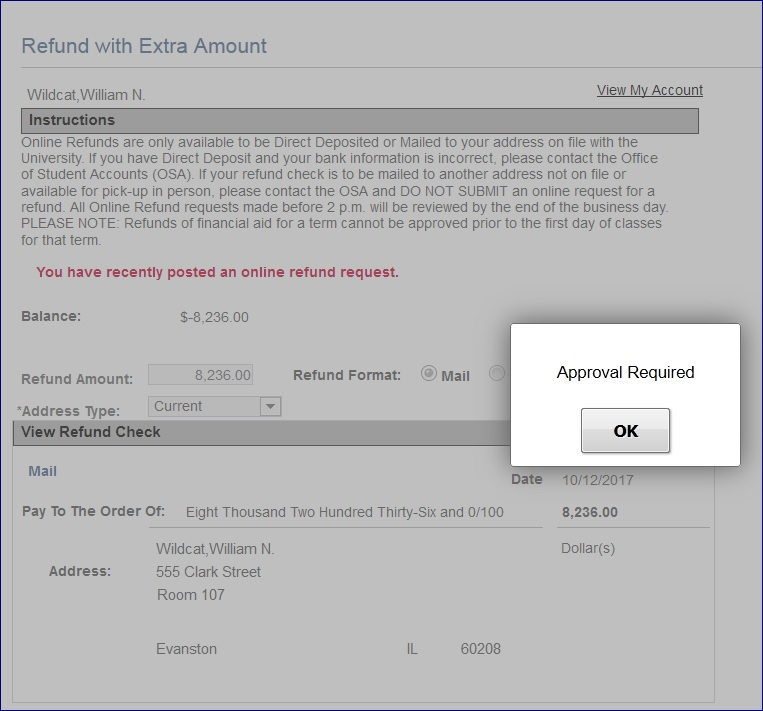 Refund with Extra Amount